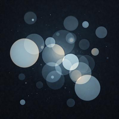 The primary subject of the image is a collection of circles, which are the main objects in the scene. The circles are arranged in various positions and sizes, creating a visually interesting pattern. The setting is a dark background, which contrasts with the bright and colorful circles. The visual style of the image is a combination of digital art and illustration, as the circles are created using a computer program or digital drawing tool. The overall atmosphere of the image is lively and dynamic, with the circles capturing the viewer's attention and